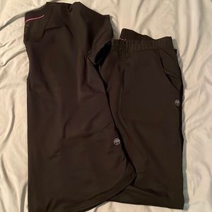 Purple Label Healing Hands black scrubs